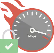 Blazing-fast VPN speeds